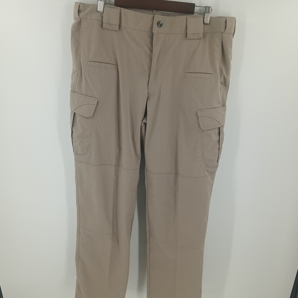 5.11 Tactical Stryke Pants Mens 36x32 Khaki Ripstop Cargo flex-tac 74369-055
